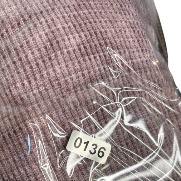 Free People We The Free Pacific Thermal Long Sleeve Deep V-Neck Purple Size XS - Picture 11 of 11